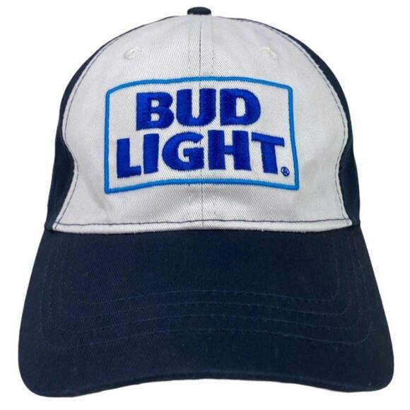 NWT Bud Light Blue and White Unisex Adjustablle Cap - Picture 1 of 7